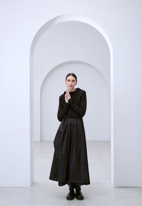 Юбка трансформер тафта черный - фото 1