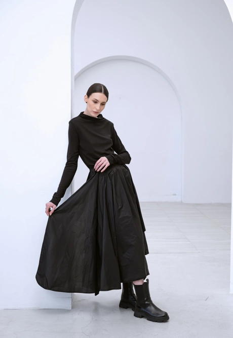 Юбка трансформер тафта черный - фото 4