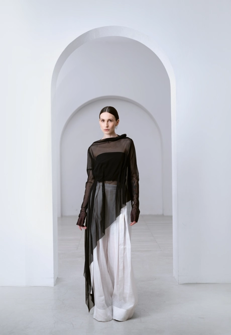 Лонгслив асимметричный