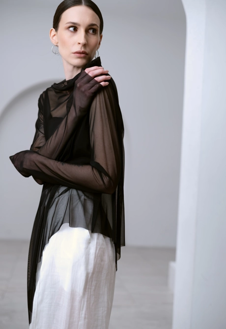 Лонгслив асимметричный - фото 3