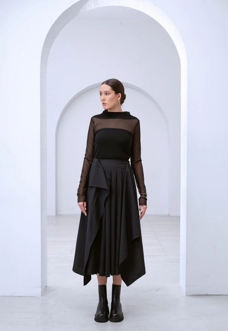 Юбка трансформер хлопок черный